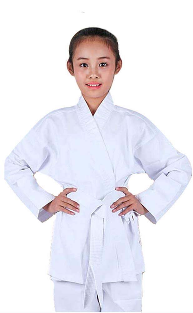 NAMAZU Karate Uniform for Kids and Adult  Lightweight Karate Gi Student Uniform with Belt for Martial Arts Training - White - Image 1